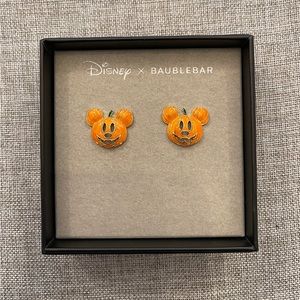 Disney x Baublebar Pumpkin Mickey Stud Earrings